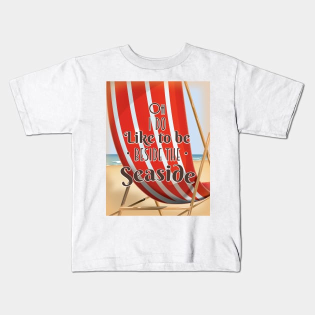 Oh i do like to be beside the seaside Kids T-Shirt by nickemporium1